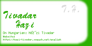 tivadar hazi business card